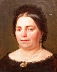 Portret van Mevrouw Vilmos Benczur, moeder van de kunstenaar
